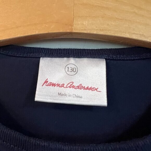 Hanna Andersson Girl's 130 Shirt Butterfly Flower Print Short Sleeves - Picture 3 of 4